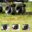 Outsunny Outsunny Outdoor Push Pull Wagon Stroller Cart w/ Canopy Top Grey 6