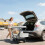 Outsunny Outsunny Outdoor Push Pull Wagon Stroller Cart w/ Canopy Top Grey 8