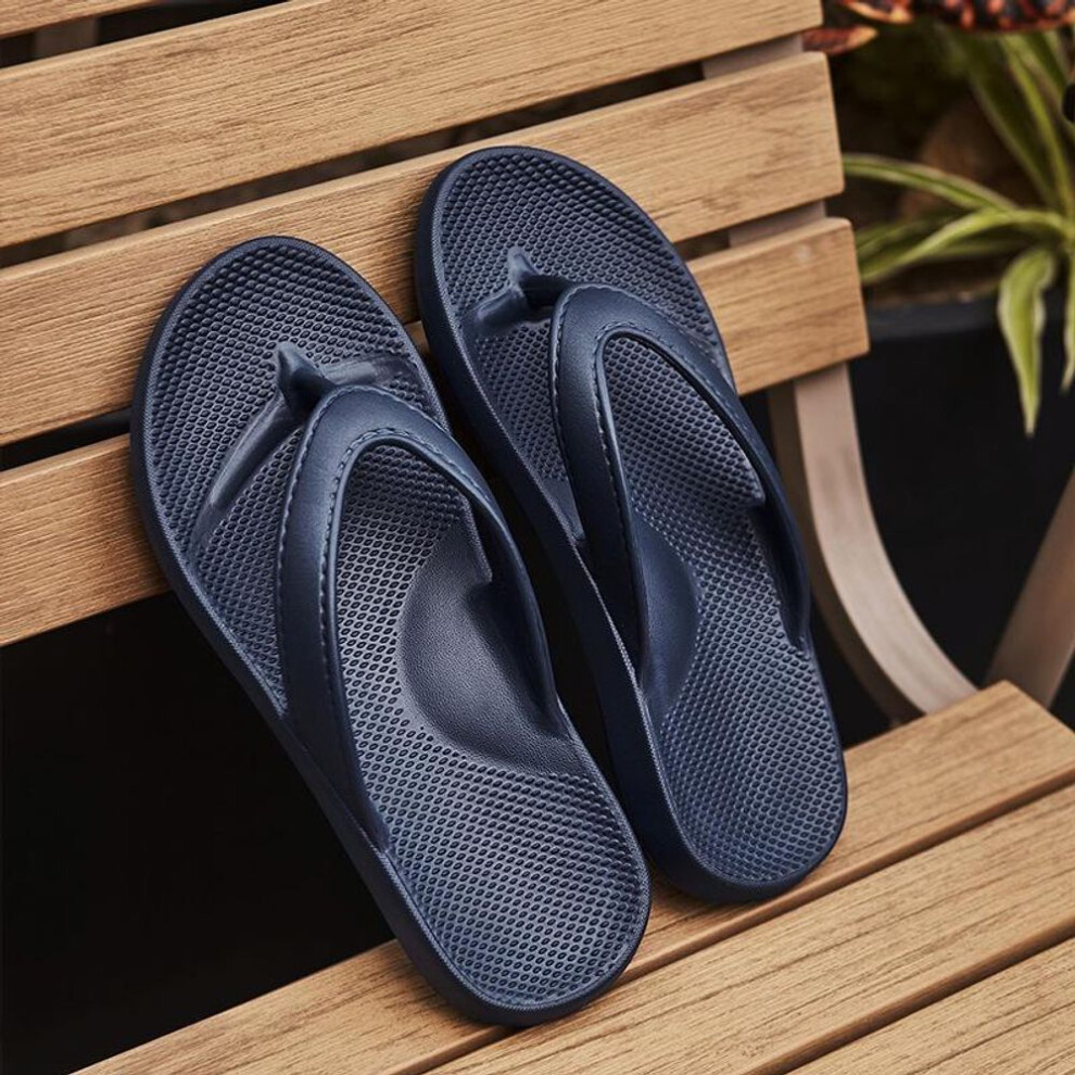 (blue, 42/43) Cross-Border EVA Slippers: Shock-Absorbing Flip-Flop Sandals for Women & Men with Arch Support