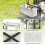 Outsunny Outsunny Outdoor Push Pull Wagon Stroller Cart w/ Canopy Top Grey 7