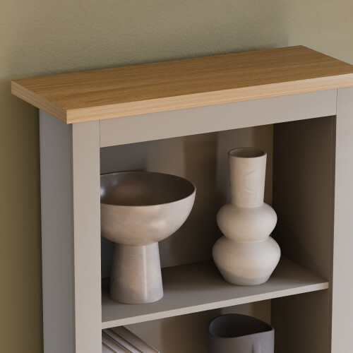 Vida Designs (Grey & Oak) Arlington 5 Tier Bookcase Shelf Library Storage 2