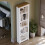 Vida Designs (White & Oak) Arlington 5 Tier Bookcase Shelf Library Storage 5