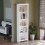 Vida Designs (White & Oak) Arlington 5 Tier Bookcase Shelf Library Storage 1