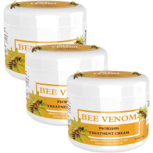 Bee Venom Psoriasis Cream,3Pcs Bee Venom Cream,Relieve Skin itching & Fast Smoothing,Bee Veno-m Psoriasis Cream for All Skin Type