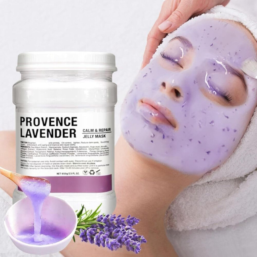 (purple, One Size) Facial Jelly Mask Jelly Mask Facial Skin Care Jelly Mask Powder Natural Gel Moisturizing Mask 650g