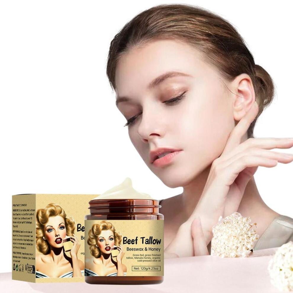 Beef Tallow And Honey Balm Unscented Grass Fed Grass Finished Face Cream Body Lotion And Lip Balm