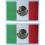 2 Pack Mexico Flag Patch Embroidered Tactical Military Morale Patch Hook & Loop 3