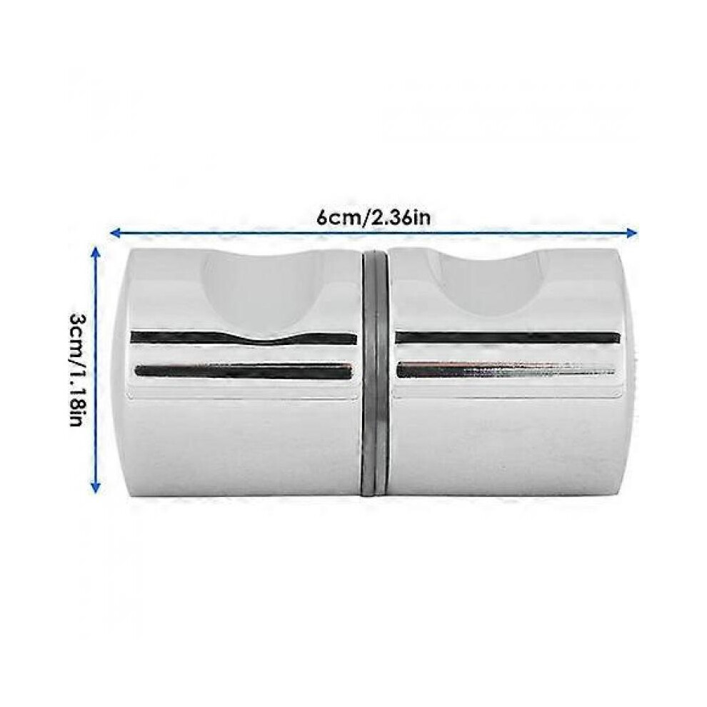 Poignée en alliage d'aluminium chromé pour douche de salle de bain, 1pc, type de colonne en acier inoxydable 304 brillant