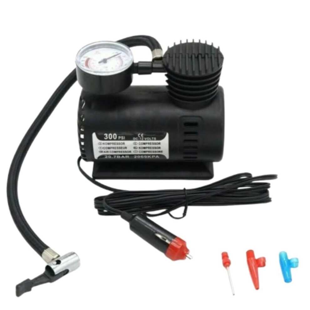 12v Electric Tire Air Inflator Pump 300psi Car Tyre Inflator Mini Car Air Compressor  Bicycle Tires