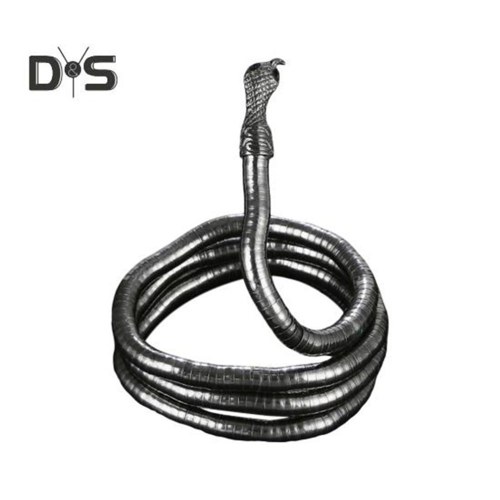 (black) Lady Snake Necklace Bendable Serpent Shape Bland Style Luster Alloy Egyptian Symbol Protection Punk Style Club Party Necklace
