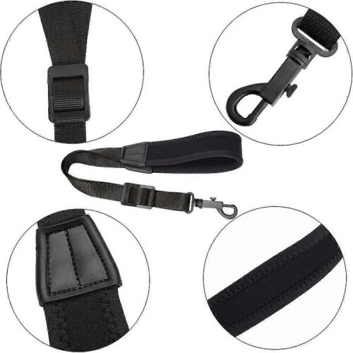Adjustable saxophone neck strap Soft saxophone leather upholstery 2