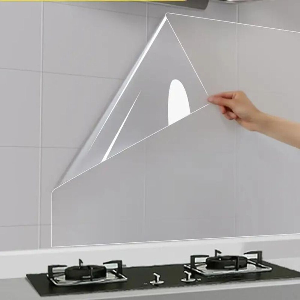 (40CM*1M) 1 Roll Plastic Electrostatic Adhesion Wall Protective Film – Waterproof, Oil-proof, Removable Film For Kitchen, Tile