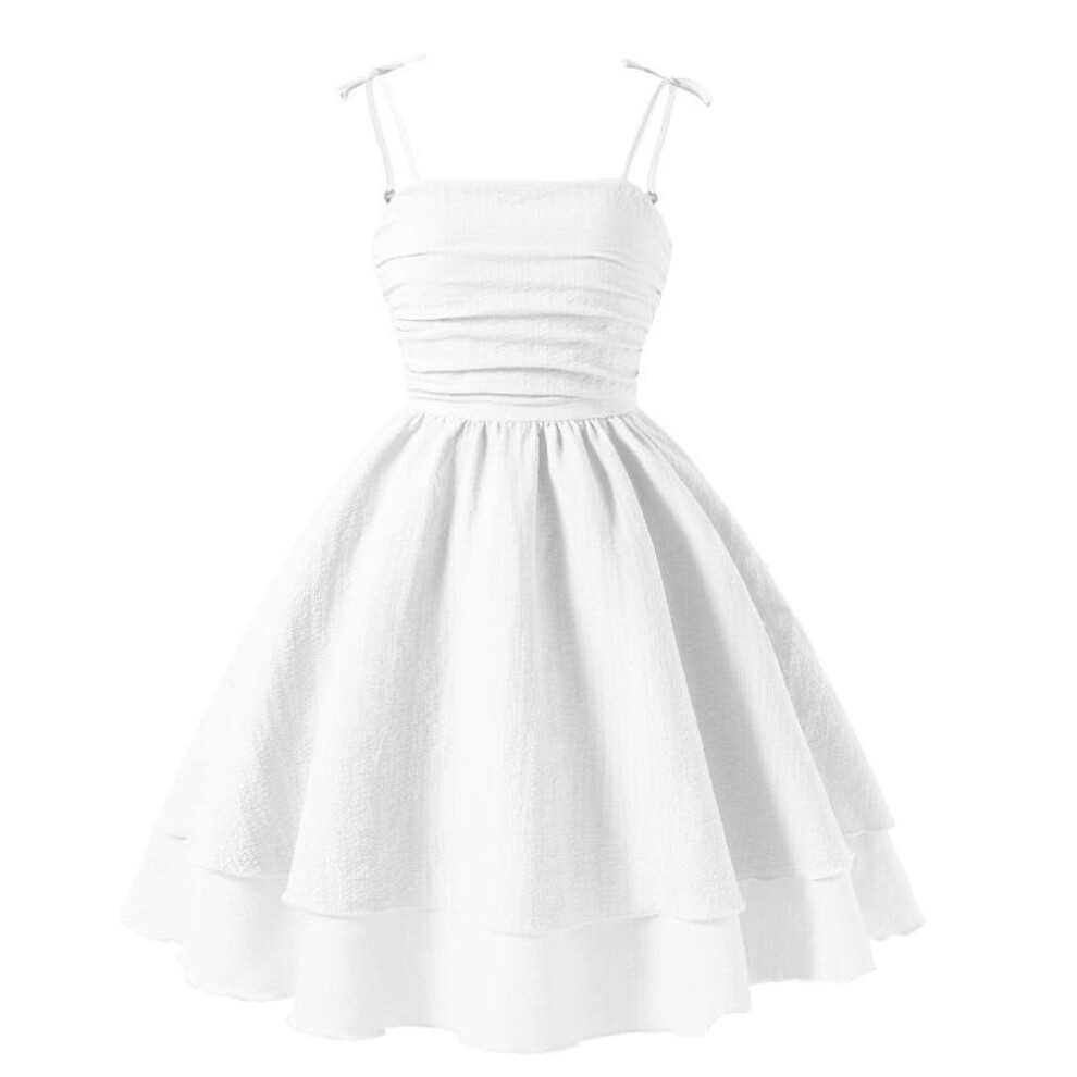(white, 150cm) Girls' Dresses Children's Clothes Spring Summer Camisole Princess Dresses