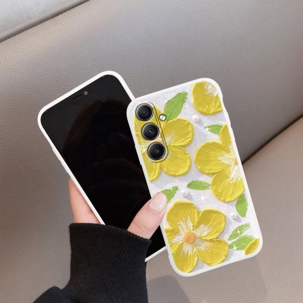 (white, iPhone 13 Mini) Fashion Flowers Case For iPhone Samsung A55 S24 FE S25 M35 A06 Xiaomi Redmi Note 13 Pro 14C Huawei Honor 200 Shockproof Anti-Scratch Matte Phone Cover