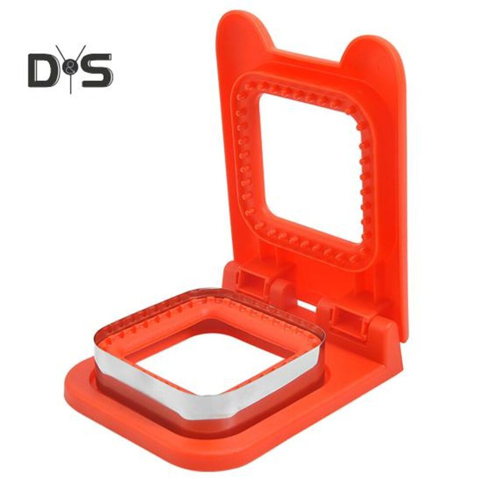 (red) Sandwich Cutter Sandwich Bread Mould Diy Food Grade Stainless Filling Sandwich Seal Machine Mold Baking Tool