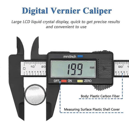 Digital Caliper,6 Inch Accuracy LCD Digital Vernier Caliper Gauge 2