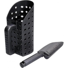2pcs Sand Spoon and Shovel Set,Treasure Digging Tool with Handle Underground Metal Detector for Gardening Camping Hiking