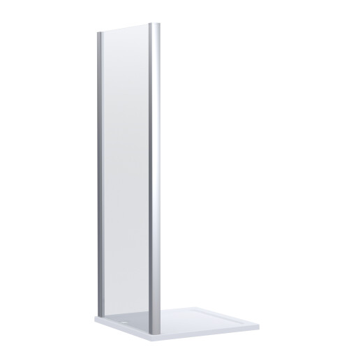 Balterley Contemporary Shower Enclosure 8mm Glass Side Panel, 900mm, Chrome