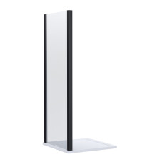 Contemporary Shower Enclosure 8mm Glass Side Panel, 900mm, Matt Black