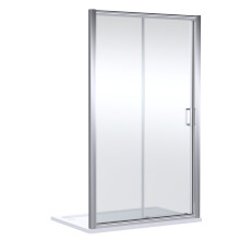 Contemporary 8mm Glass Sliding Reversible Sliding Shower Door, 1200mm, Chrome
