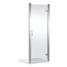 Contemporary 8mm Glass Reversible Hinged Shower Door, 900mm, Chrome