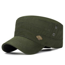 (as the picture, adjustable) Men's Cotton Flat Cap for Spring and Autumn: Outdoor Leisure Sunshade Hat with Iron Label