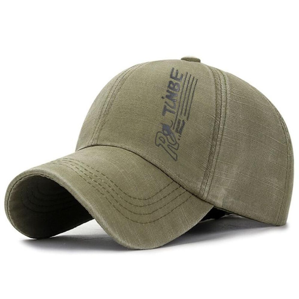 (army green, 55-60 cm) Mens Brand Washed Baseball Caps Summer Spring Sun Hats Dad Hat Trucker Cap For Women