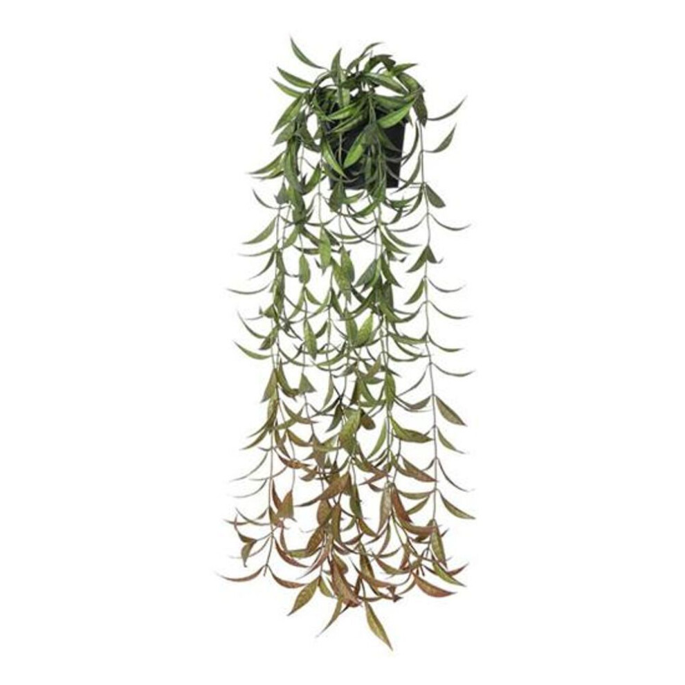 (H) Faux Eucalyptus Vine Potted Hanging Fake Plant Artificial Greenery Vine for Indoor Outdoor Bathroom Living Room Office Wall Decor