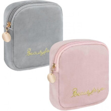2 Pack Sanitary Napkin Storage Bag, Menstrual Pad Tampon Zipper Bags Portable Small Items Storage Pouch for Teen Girls Women Ladies