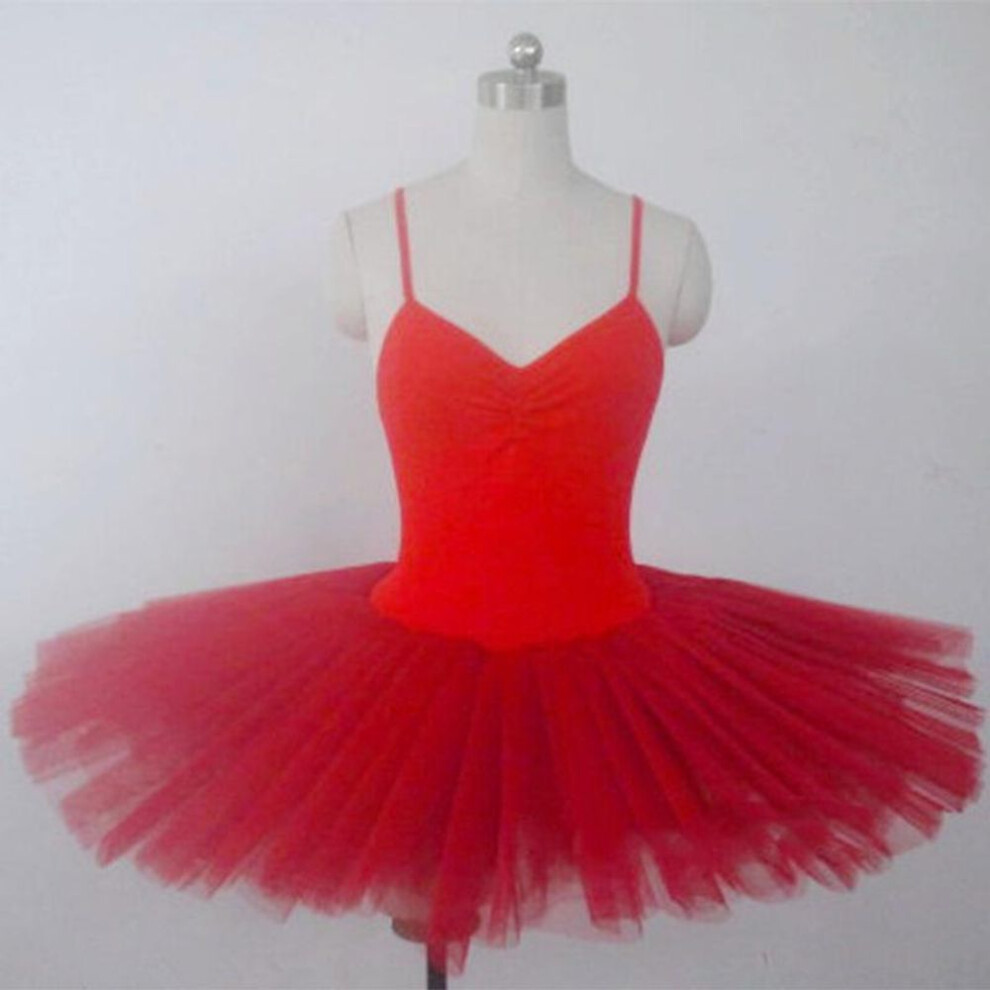(red, 140cm) Tutu Adult Ballet Leotard Black Red White Costumes Ballerina Women Ballet Dance Clothes Kid Child Girls