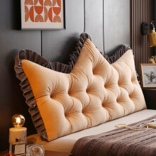 (Amber Camel, 50cm*90cm) 1pc Chic Princess-style Bed Headboard Pillow, Ultra Soft Reading Backrest Pillow For Bed, Sofa, Tatami, Bay Window, Bolster Backrest Support Cushioh