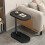 (Black) Side Table C Shaped for Sofa Coffee End Tables for Living Room Bedside Tables 1