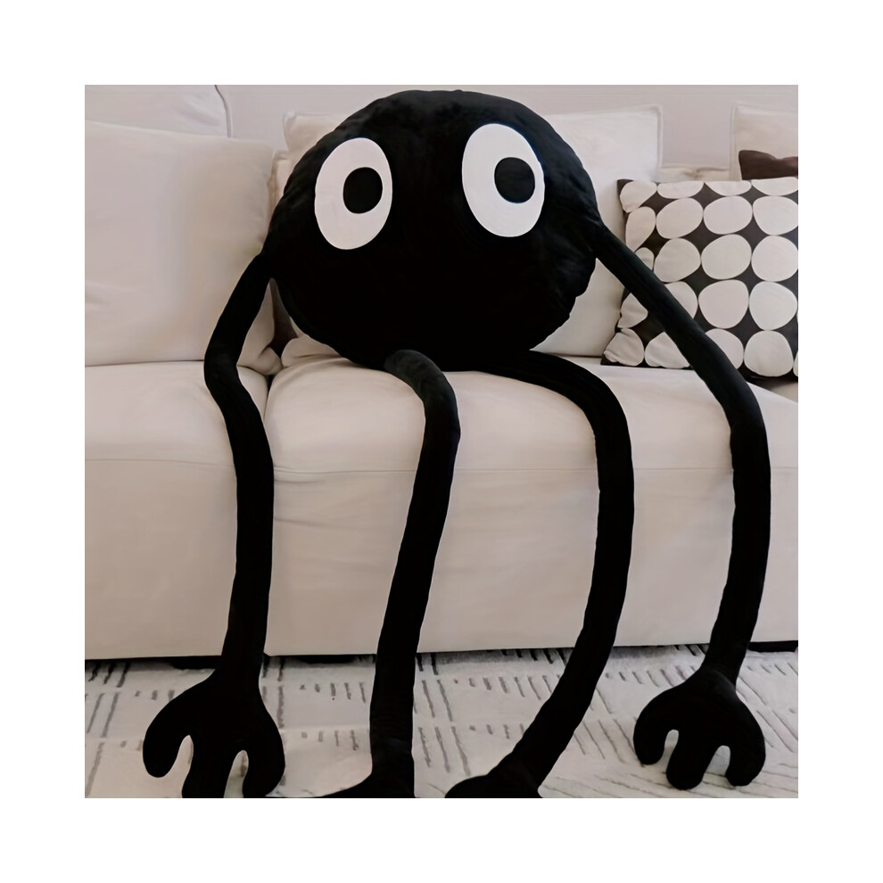 Bghone (Black Briquettes) Cute Black Coal Ball Plush Toy With Long Arms And Legs - Soft Polyester Fiber, Huggable & Playful Design, Perfect Birthday Gift