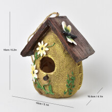 (BY24110) Resin Bird House Crafts Bird Nest Garden Garden Villa Balcony Wall-mounted Garden Landscaped Outdoor Decoration