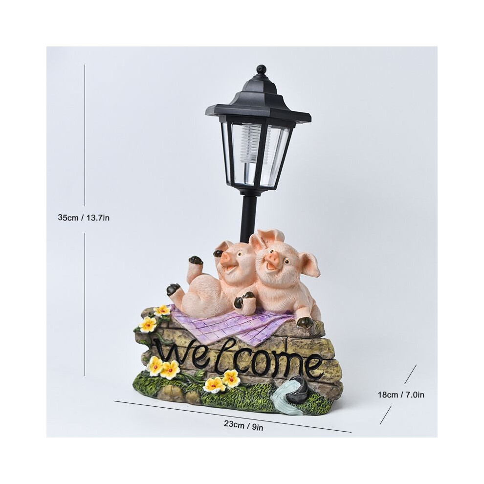 Bghone (Ld-035-Happy Pig) New Solar Hexagonal Garden Light Animal Decorative Light