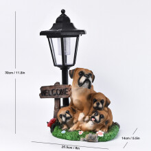 (LD-018) Popular Garden Crafts Solar Puppy Garden Decorations