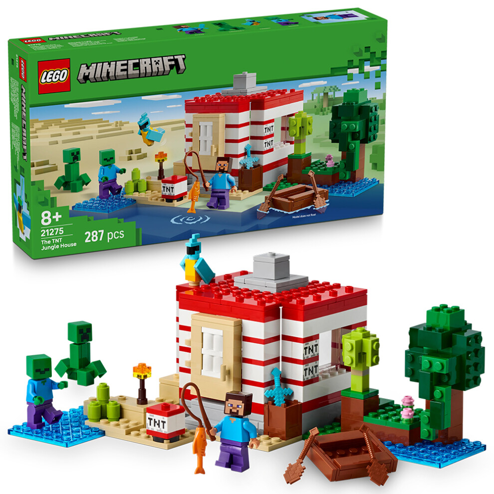 Lego Minecraft 21275 The Tnt Jungle House Age 8+ 287Pcs