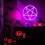 (Purple) 1pc Mystical Pentagram LED Neon Sign Light - USB Powered with Brightness Control Switch 1