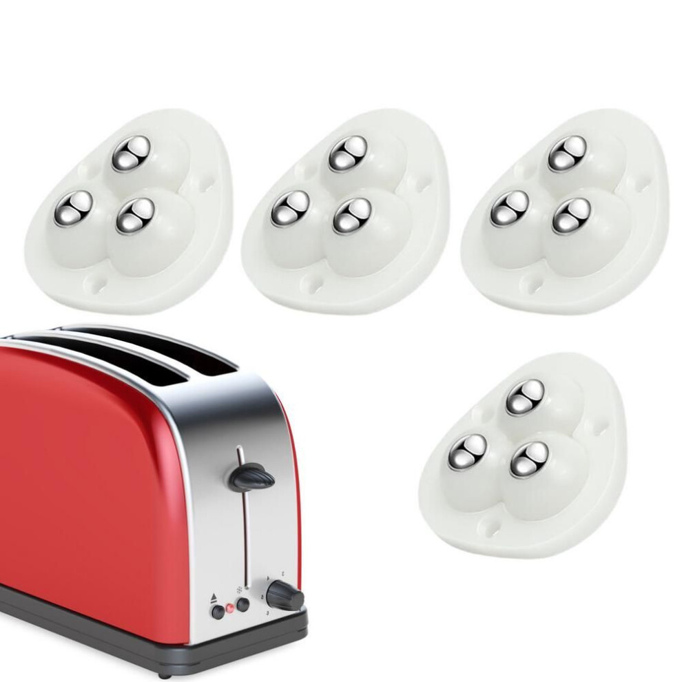 (white, 4pcs) 4/8pcs Self Adhesive Caster Mini Swivel Wheels Stainless Steel Universal Wheel 360 Rotation Pulley For Furniture Trash Can