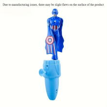 (Captain) Anime Spiderman Bamboo Dragonfly Flying Toy Iron for Man Captain Rotating String Flying Toys Outdoor Toy