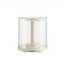 (Cream) [Rotating Display] 360 Rotating Acrylic Display Cabinet | 3-Tier | Acrylic | Dust-Proof, Waterproof | Storage Rack for Plush Toys