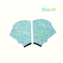 (Green, M) 1 Pair Premium Swimming Webbed Gloves - Enhance Swimming Speed, Boost Training Efficiency, Water Sports Hands Flippers for Men and Women