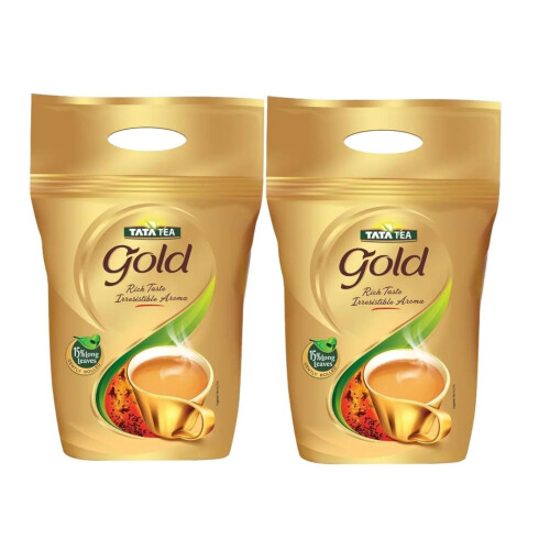Tata Tea Gold - 1kg (Pack of 2) | Premium Assam Black Tea with 15% Long Leaves – Rich Aroma & Full-Bodied Flavor – Loose Leaf