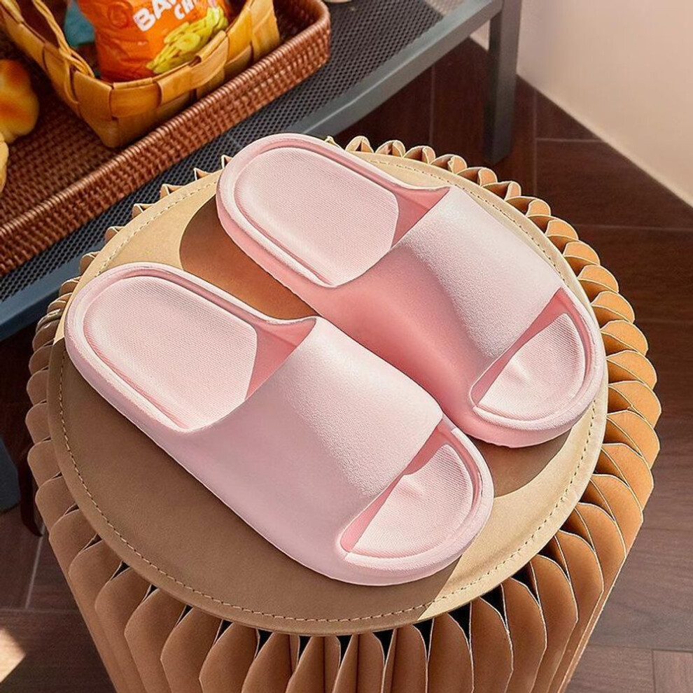 (pink, 40-41) Summer Indoor Soft Non-Slip Slippers for Men & Women - Bathroom & Home Flip-Flops