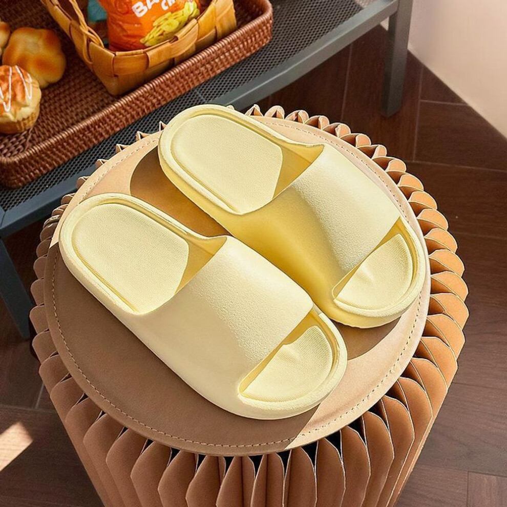 (yellow, 40-41) Summer Indoor Soft Non-Slip Slippers for Men & Women - Bathroom & Home Flip-Flops
