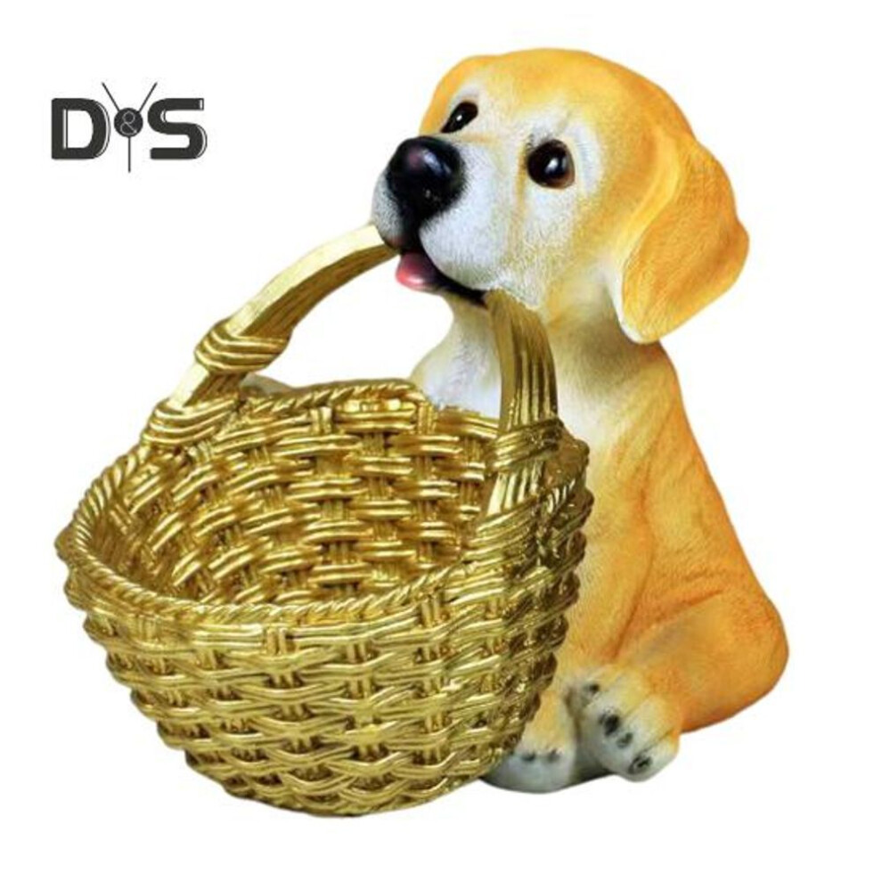 Puppy Key Tray Resin Mini Storage Basket Dog Ornament Storage Bowl Key Holder for Entryway Table Home Office Decor
