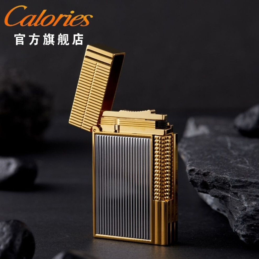 Yeuligo (Two Color Gatsby) Kalu Langsheng Gas Lighter Two-Color Brass Gatsby High-End Men's Gift Crisp Side Slip