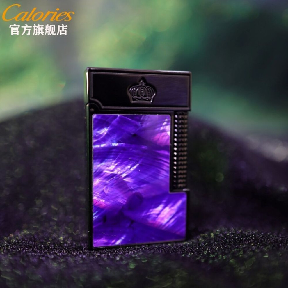 Yeuligo Black/Purple (Zixia Crown ) Kalu Gas Lighters Shell Colorful Shell Langsheng Lighter Shell Fashion Personality And Creativity For Men
