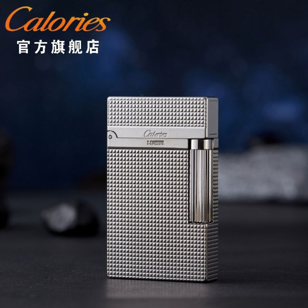 Yeuligo (Paris Nail Small Label Silve) Kalu Langsheng Lighter Refillable Paris Nail Small Standard Steel Tone Langsheng Crisp Lighter Boyfriend Gift