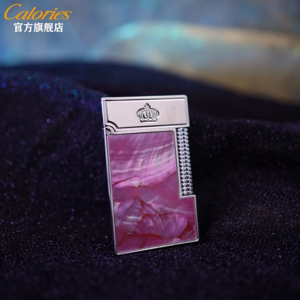 Yeuligo Silver (Crown Rosy Machine) Kalu Caibei Refillable Langsheng Steel Tone Lighter Creative Personality High-End Brand Gift For Boyfriend